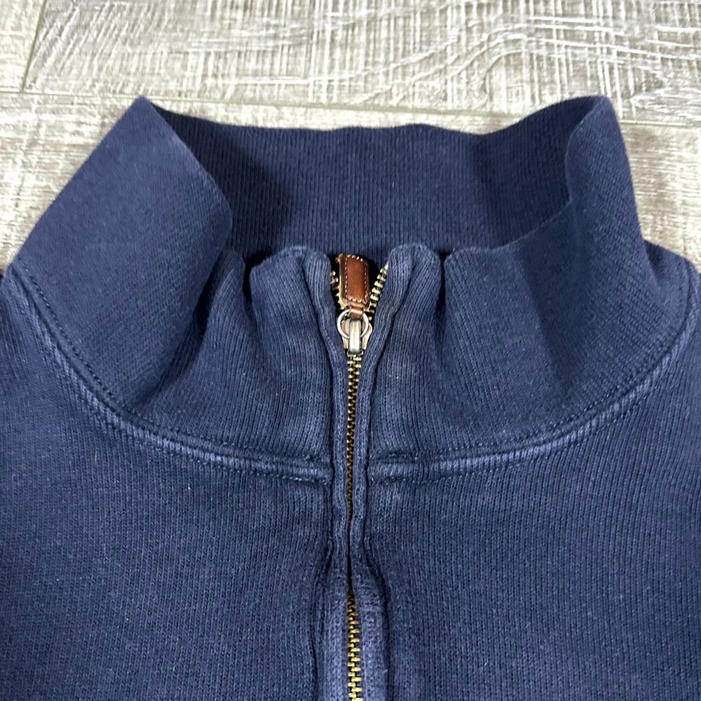 Polo Ralph Lauren Quarter Zip Pullover Mens 2XLT Navy Blue Good Cotton Sweater - Picture 3 of 8